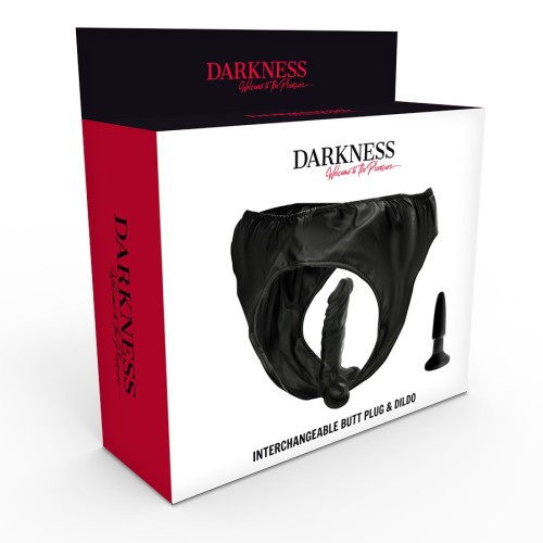 Panties Con Plug Y Dildo Intercambiable Darkness