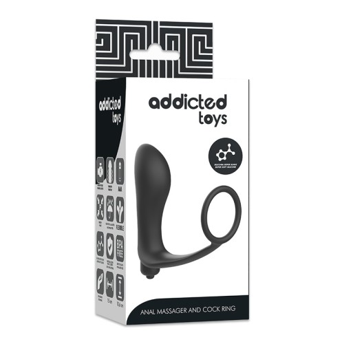 Addicted Plug Anal Vibrador Con Anillo Para El Pene Para Placer Máximo