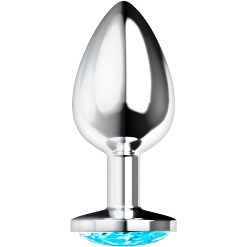 Plug Anal Con Cristal Azul Grande