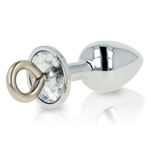 Metal Anal Plug with Crystal Ring - Premium Pleasure