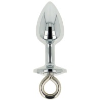 Metal Anal Plug with Crystal Ring - Premium Pleasure