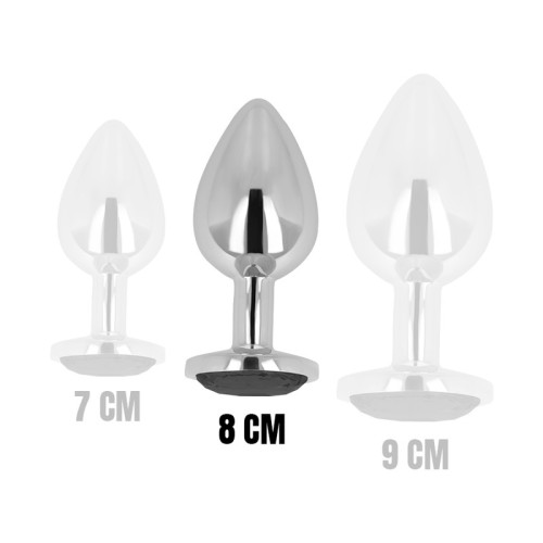 Ohmama Plug Anal Con Cristal Negro 8cm