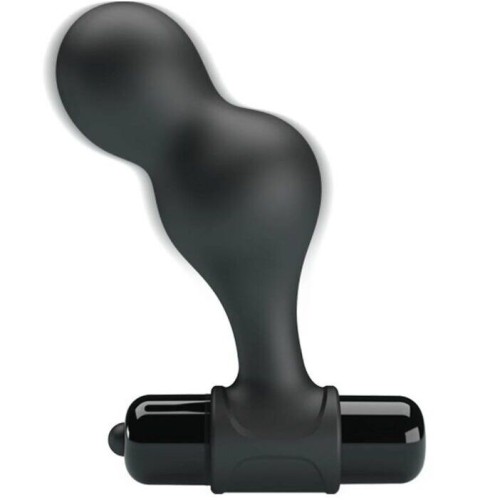 Black Silicone Anal Plug Vibrator with 10 Modes