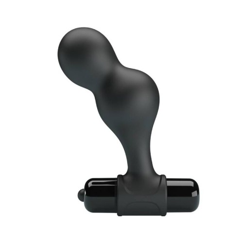 Black Silicone Anal Plug Vibrator with 10 Modes