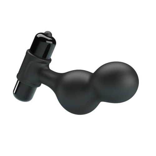 Black Silicone Anal Plug Vibrator with 10 Modes