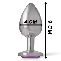 Intense Metal Anal Plug with Crystal - Elegant Pleasure