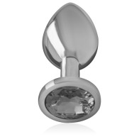 Intense - Metal Anal Plug with Crystal Black M Size