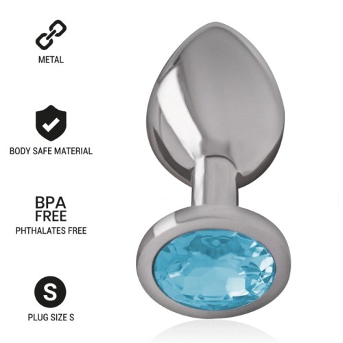 Plug Anal de Metal Intense con Cristal Azul