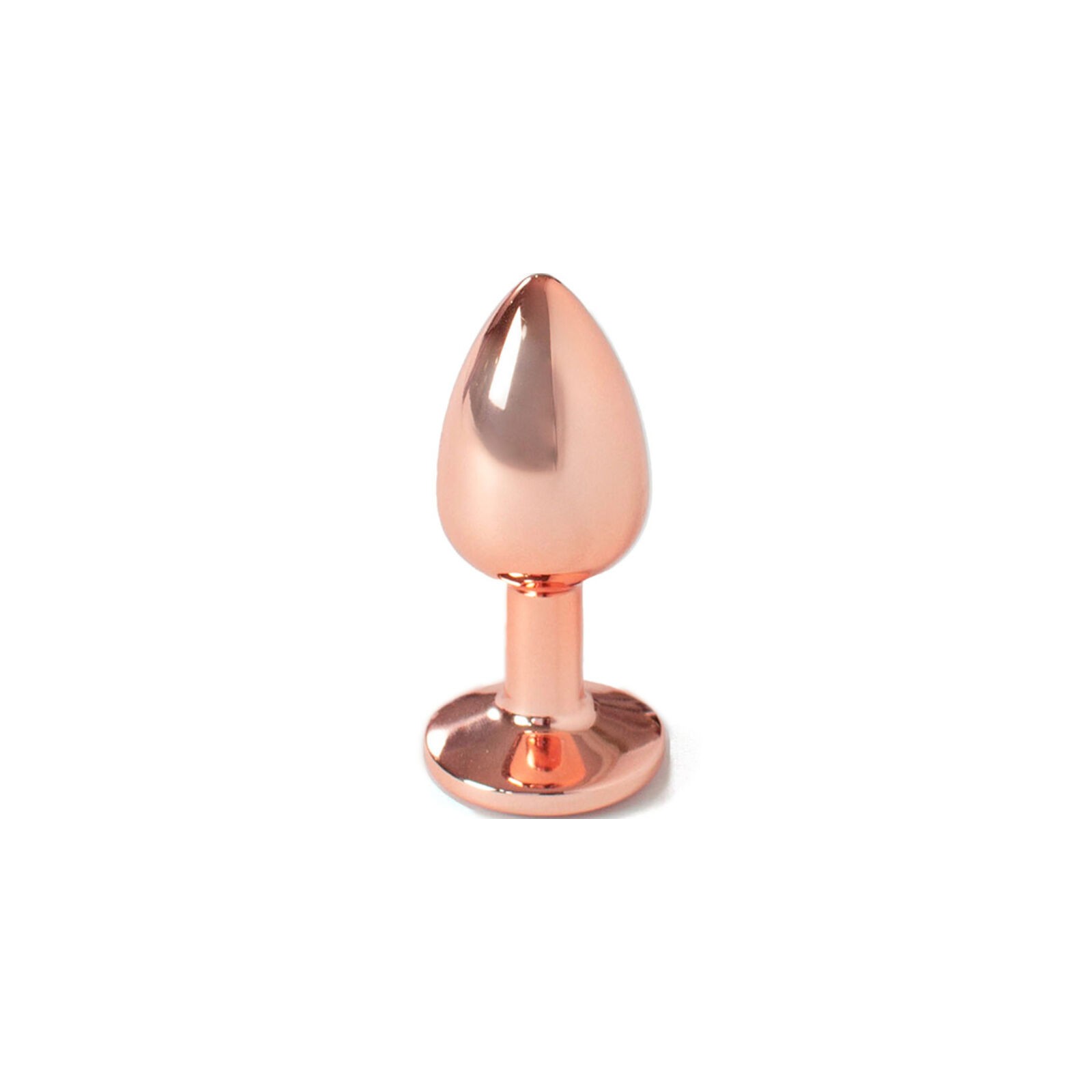 Plug Anal de Metal Oro Rosa para Principiantes