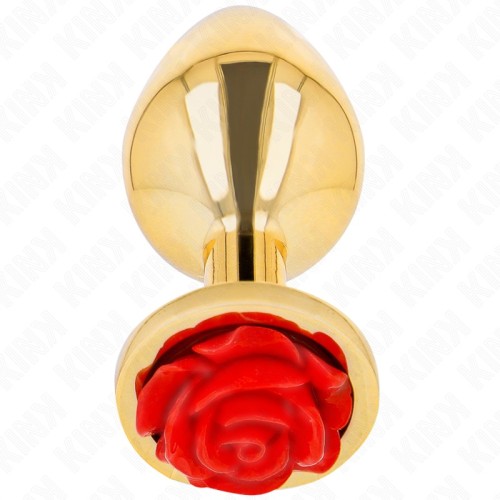 Gold Rose Anal Plug Medium - Elegant Pleasure