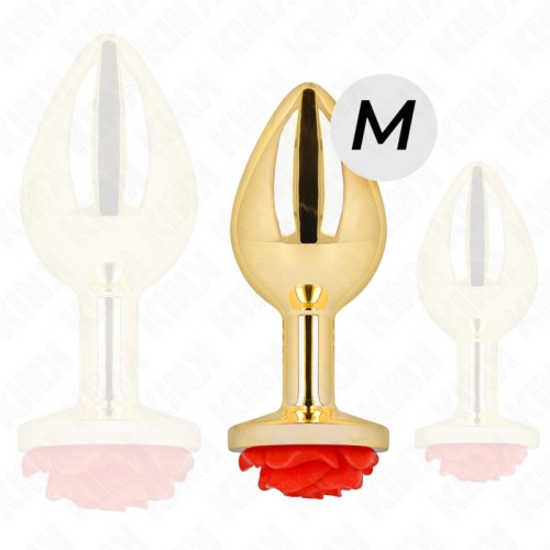 Gold Rose Anal Plug Medium - Elegant Pleasure