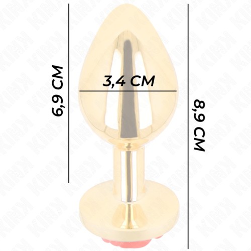 Gold Rose Anal Plug Medium - Elegant Pleasure