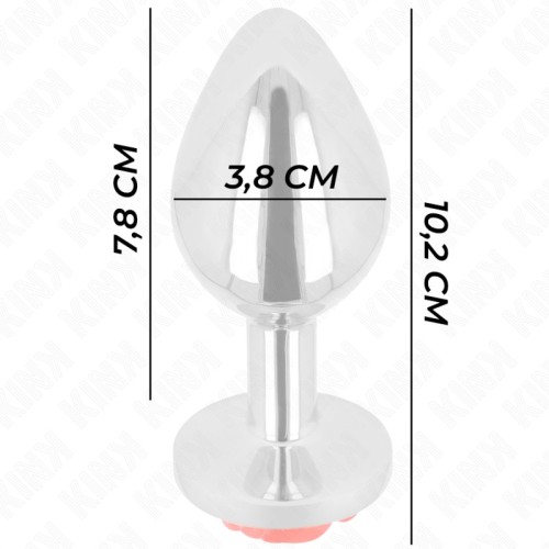 Rose Red Metal Anal Plug for Elegant Pleasure