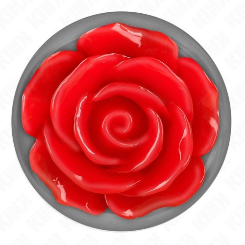 Rose Red Metal Anal Plug for Elegant Pleasure