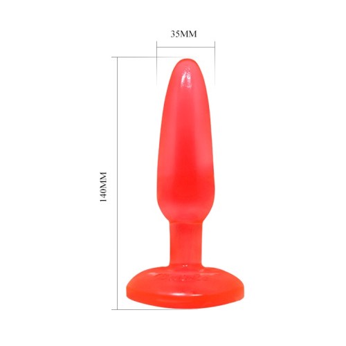 Baile Plug Anal Tacto Suave Rojo 14.2 cm - Experiencia Cómoda