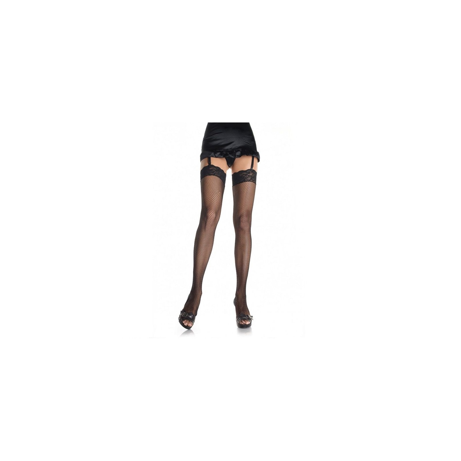 Leg Avenue Small Net Lace Stockings Plus - Seductive Style