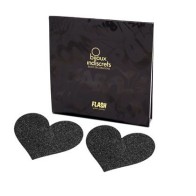 Bijoux Indiscrets Flash Heart Nipple Covers - Dazzling Body Decorations