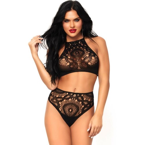 Leg Avenue 2 Piece Top and Panties Set - Embrace Seduction