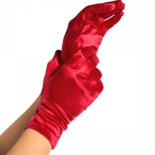 Leg Avenue Red Satin Gloves