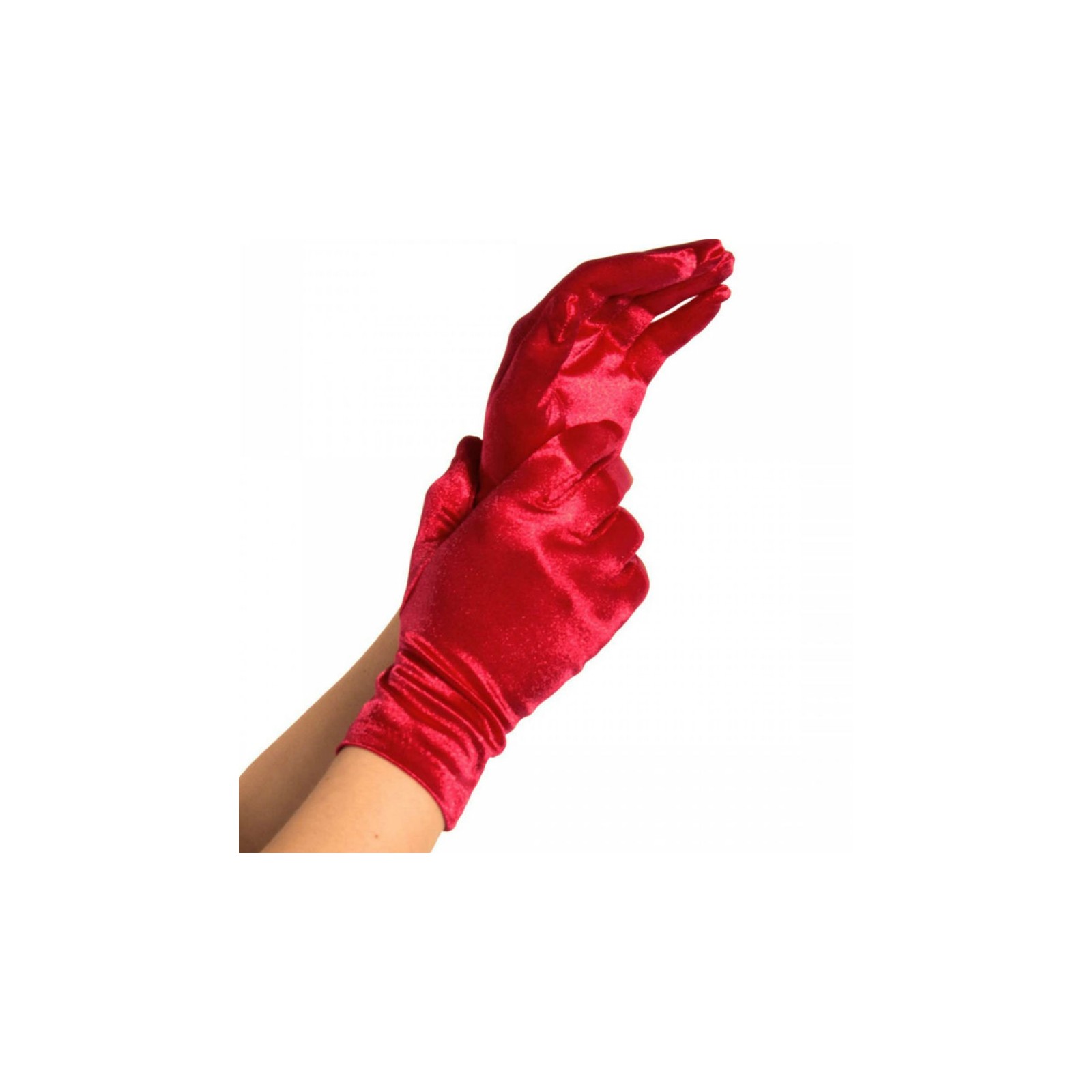 Leg Avenue Guantes Satin Rojo