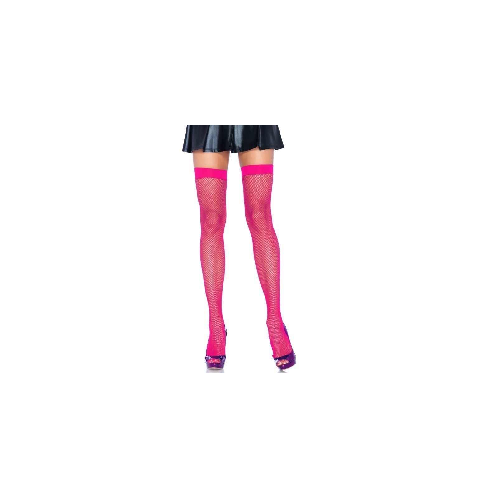 Leg Avenue Pink Thigh High Fishnet Stockings for Seductive Style