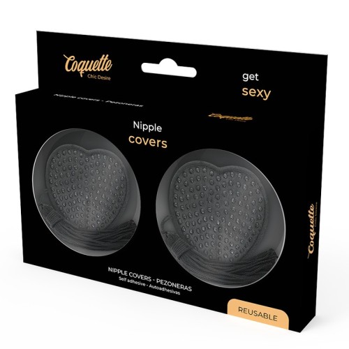 Coquette Chic Desire Black Nipple Covers - Perfect for Seduction