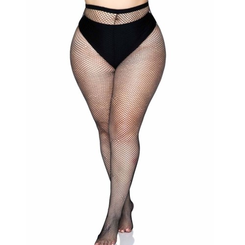 Leg Avenue Plus Size Black Fishnet Tights for Stylish Curves