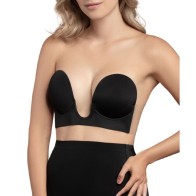 U-Shaped Strapless Bra Black Cup A | Invisible Support