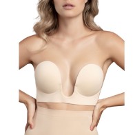 Bye-bra Sujetador Sin Asas En U Beige Copa B | Perfecto para Cortes Bajos