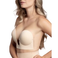 Bye-bra Sujetador Sin Asas En U Beige Copa B | Perfecto para Cortes Bajos