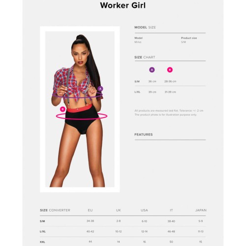 Obsessive Worker Girl Sexy Costume L/XL