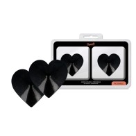 Coquette Chic Desire Cubre Pezones Corazones Negros - Accesorio Juguetón