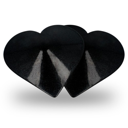 Coquette Chic Desire Cubre Pezones Corazones Negros - Accesorio Juguetón