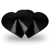 Coquette Chic Desire Cubre Pezones Corazones Negros - Accesorio Juguetón