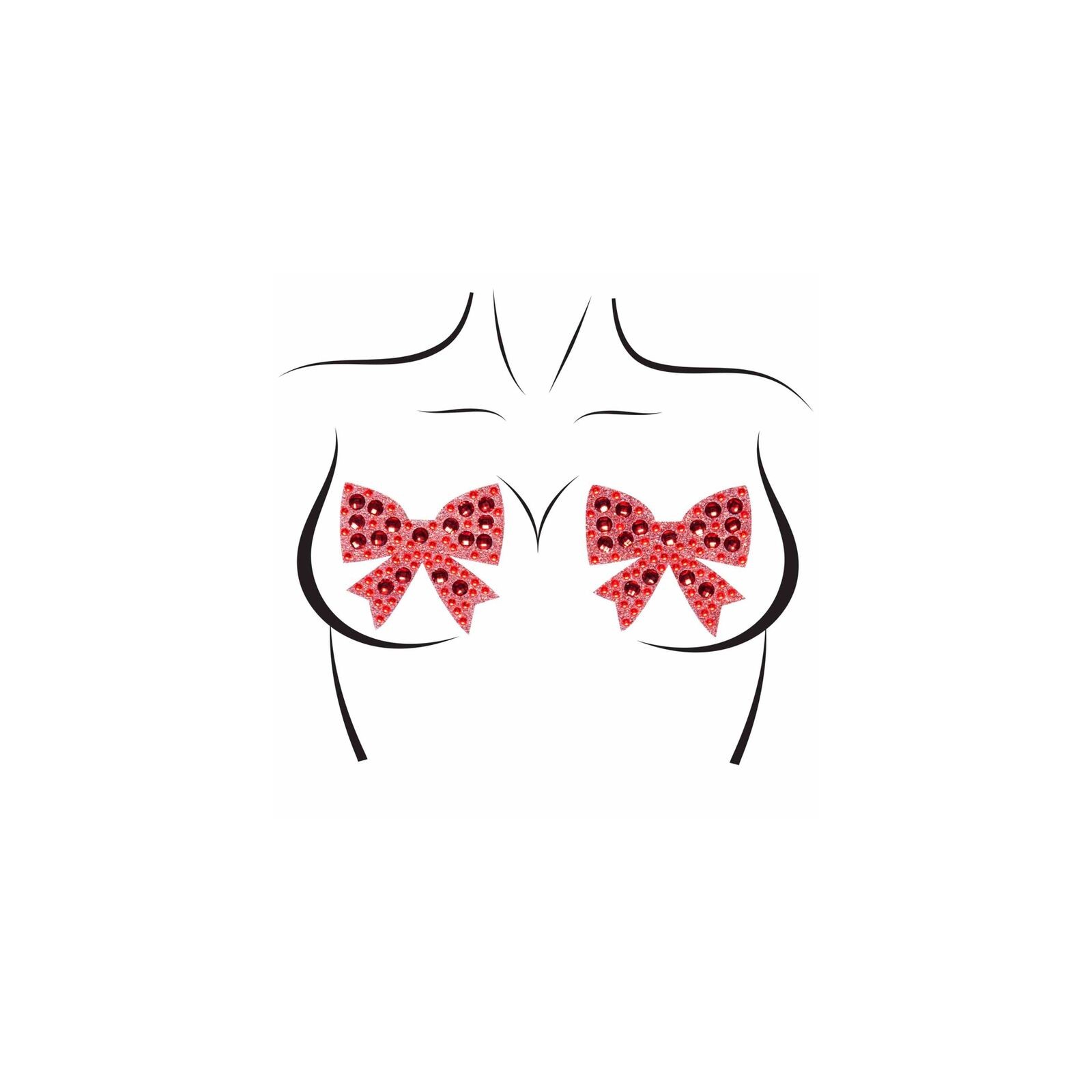 Leg Avenue Nipple Pasties with Bows - Seductive Decoration