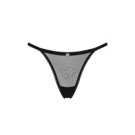 Obsessive Celia Noir Thong XL/XXL - Elegant Lingerie