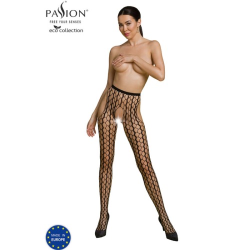 Passion Eco Collection Black Crotchless Body