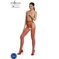 Passion Eco Collection Bodystocking S007 Red - Eco-Friendly Lingerie