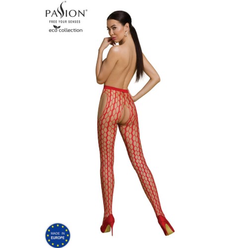 Passion Eco Collection Bodystocking S007 Red - Eco-Friendly Lingerie