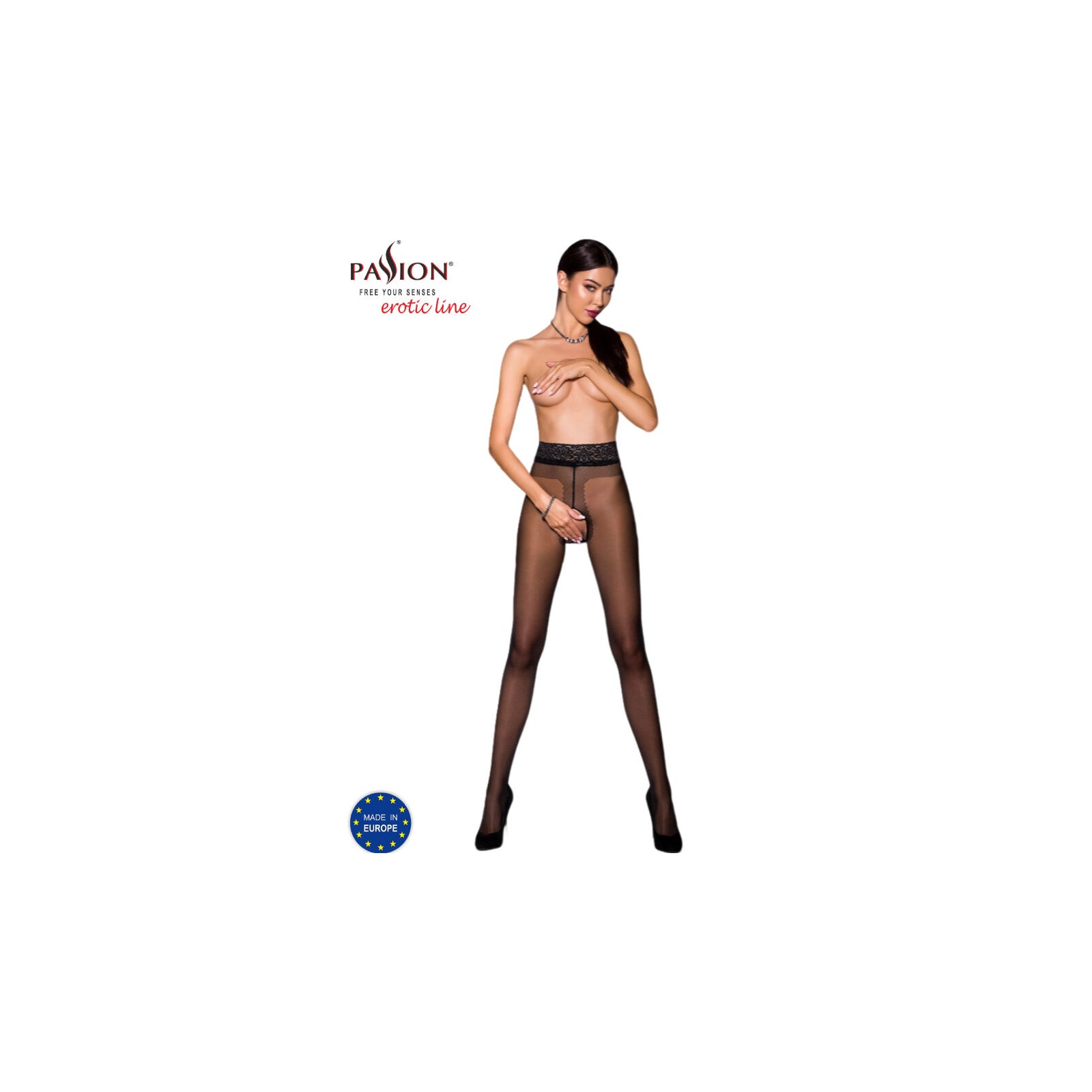 Passion Tiopen 001 Black Stockings for Elegant Women