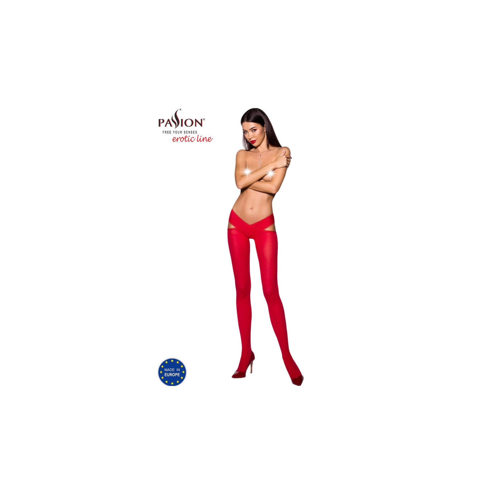 Passion Tiopen 005 Red Stockings - Elegant Style