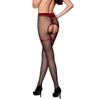 Passion Tiopen 019 Stockings Black/Red