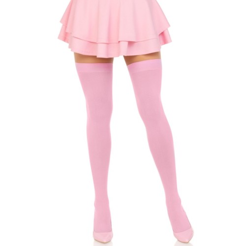 Leg Avenue Pink Nylon Thigh Highs