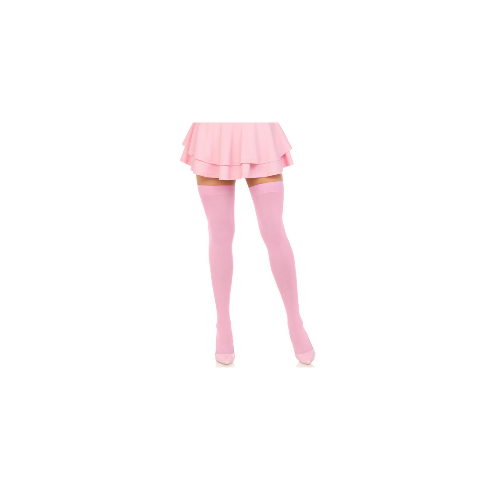 Leg Avenue Pink Nylon Thigh Highs