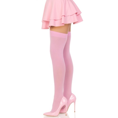 Leg Avenue Pink Nylon Thigh Highs