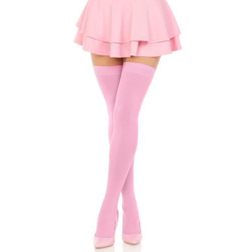 Leg Avenue Pink Nylon Thigh Highs