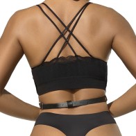 Subblime - Arnés de Pecho Cadenas Cuero Negro - Talla Única