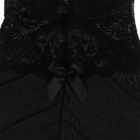 Sublime Tulle Baby Doll with Lace Black L/XL