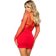 Leg Avenue Camiseta Red Manga Larga Roja - Moda Coqueta