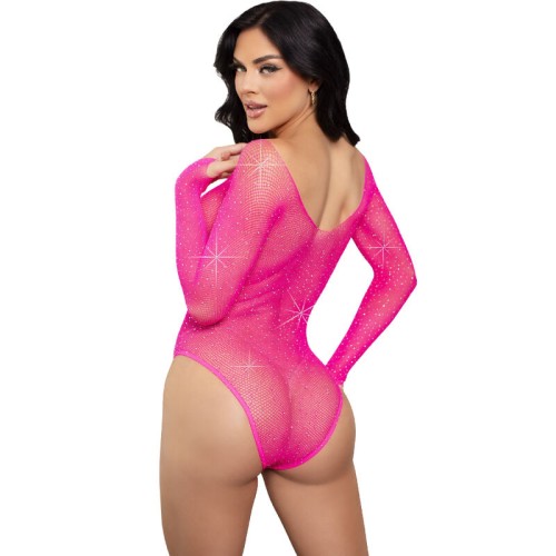 Leg Avenue Long Sleeve Crystal Body - Bold Sensual Fashion